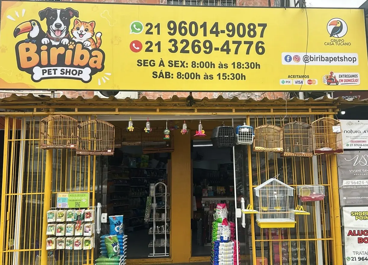 Fachada da Biriba Pet Shop no Engenho da Rainha